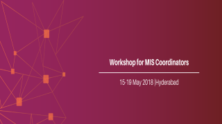 Workshop for MIS Coordinators