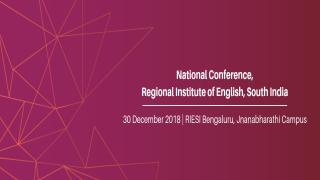 National Conference, Regional Institute of English, South India