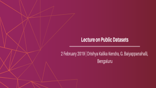 Lecture on Public Datasets