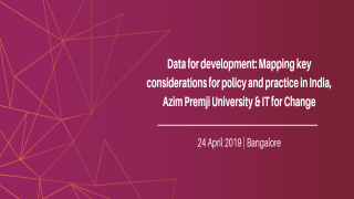 Data for development: Mapping key considerations for policy and practice in India