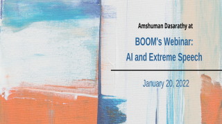 AI and Extreme Speech  Webinar