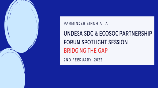 UNDESA SDG & ECOSOC Partnership Forum Spotlight Session Bridging the gap 