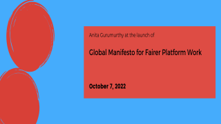 Global Manifesto for Fairer Platform Work