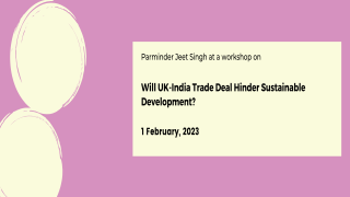Will UK-India Trade Deal Hinder Sustainable Development?