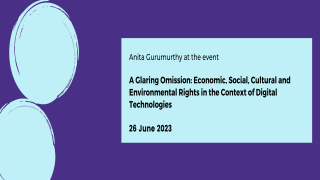 A Glaring Omission: Economic, Social, Cultural and Environmental Rights in the Context of Digital Technologies 