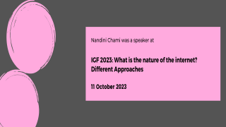 IGF 2023: What is the nature of the internet? Different Approaches