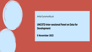 UNCSTD Inter-sessional Panel on Data for Development 