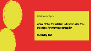 Virtual Global Consultation to Develop a UN Code of Conduct for Information Integrity