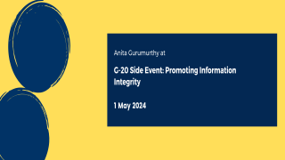 G-20 Side Event: Promoting Information Integrity