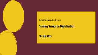 Training Session on Digitalization