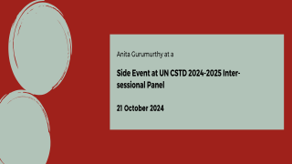 Side Event at UN CSTD 2024-2025 Inter-sessional Panel