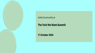 The Tech We Want Summit