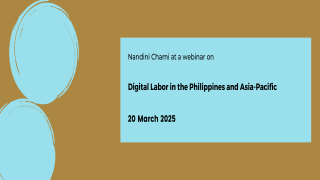 DRAPAC Series on Digital Labor in the Philippines and Asia-Pacific