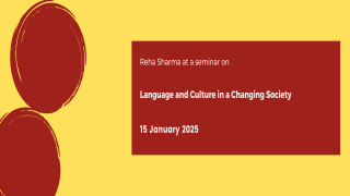 Language and Culture in a Changing Society Seminar